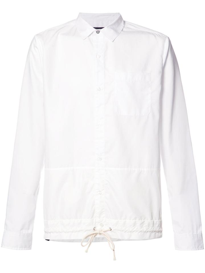 Mostly Heard Rarely Seen Drawstring Hem Shirt - White