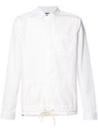 Mostly Heard Rarely Seen Drawstring Hem Shirt - White
