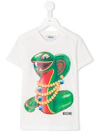Moschino Kids Snake Print T-shirt, Size: 12 Yrs, White