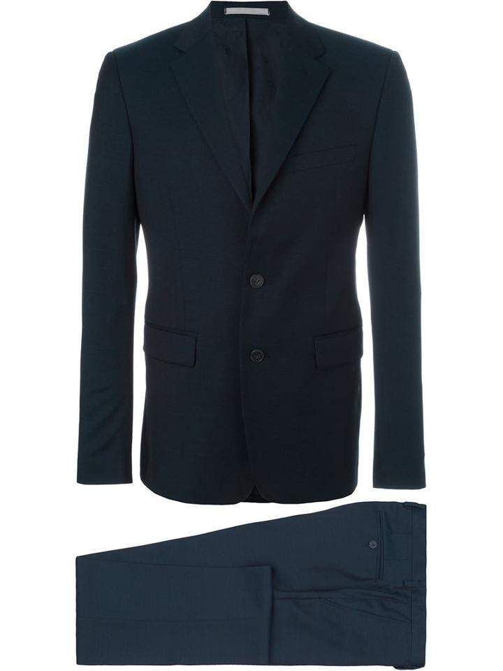 Kenzo Two-piece Suit, Men's, Size: 52, Blue, Cotton/acetate/cupro/wool