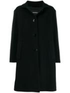 Emporio Armani Cappotto Single Breasted Coat - Black