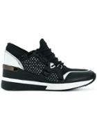 Michael Kors Collection Perforated Wedge Heel Sneakers - Black