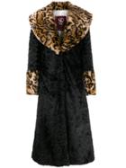 Srvz Club Leopard Faux-fur Coat - Black