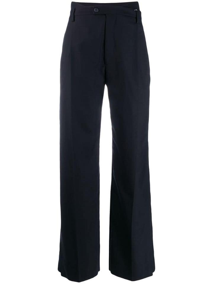 Maison Margiela Asymmetric Oversized High-rise Trousers - Blue