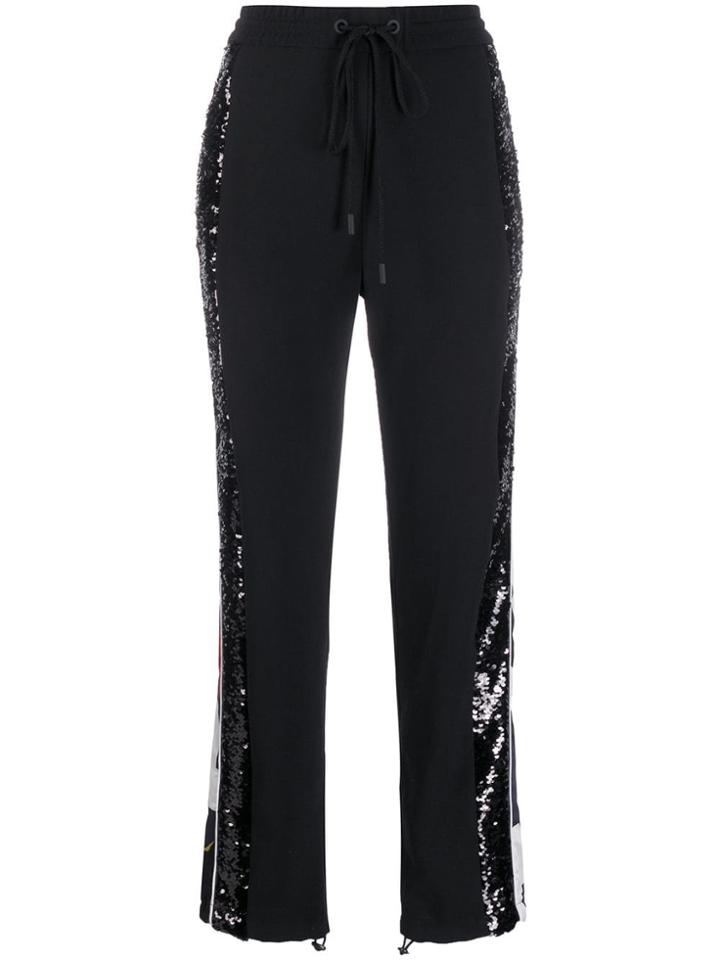 Iceberg Sequin Embellished Track Trousers - Black