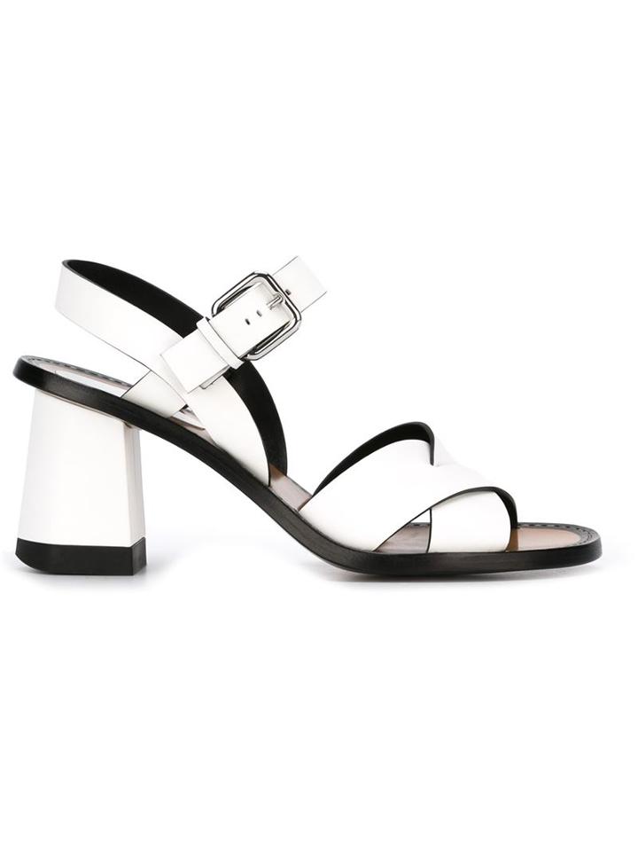 Jil Sander Strappy Sandals, Women's, Size: 40, White, Leather
