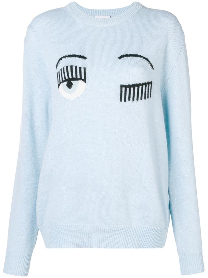 Chiara Ferragni Maglia Round Neck Sweatshirt - Blue