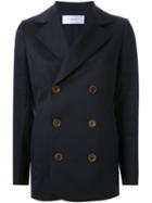 Julien David Double Breasted Jacket, Women's, Size: Small, Black, Cotton/linen/flax/wool