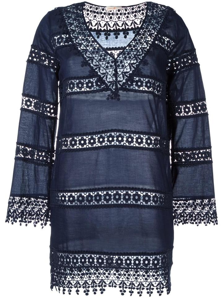 Tory Burch Crochet Lace Dress - Blue