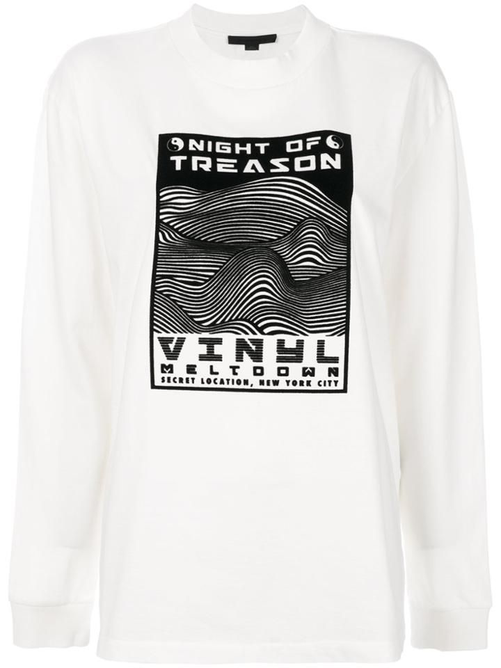 Alexander Wang Night Of Treason Print Sweatshirt - White