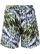 Aries Animal Print Board Shorts - Blue