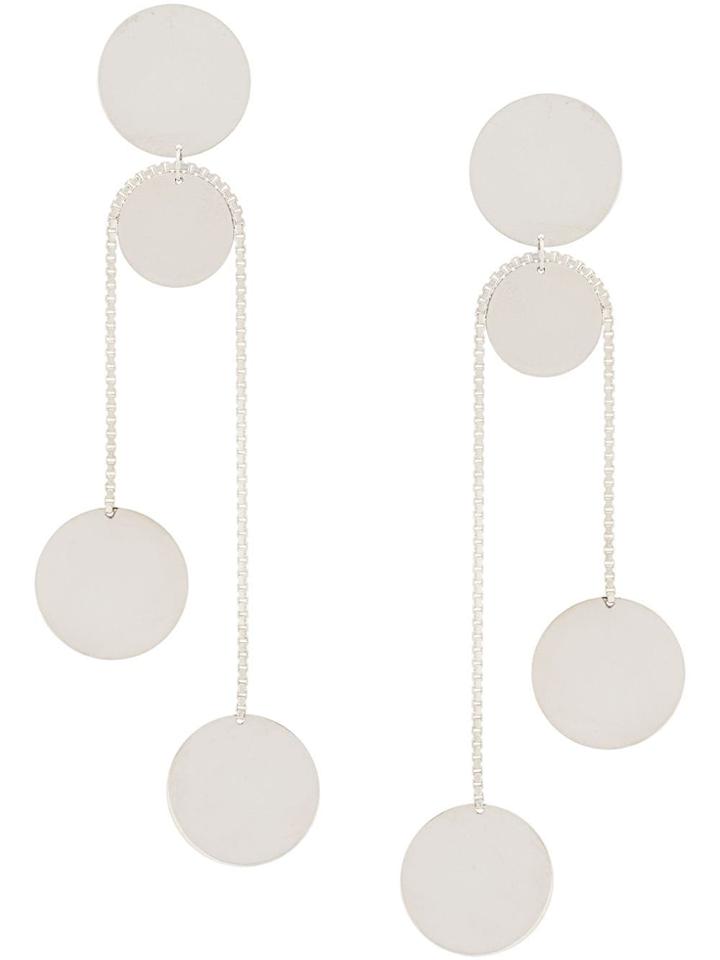 Saskia Diez Plate Drop Earrings - Silver