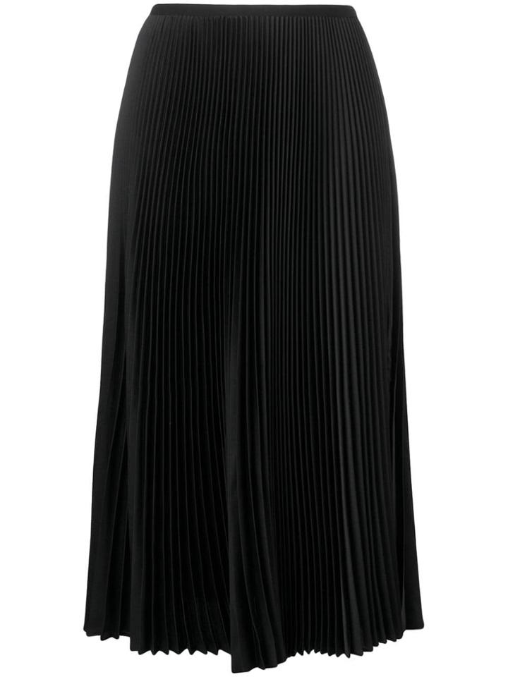 Blanca Pleated Midi Skirt - Black