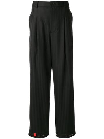 Necessity Sense Pleated Wide-leg Trousers - Black