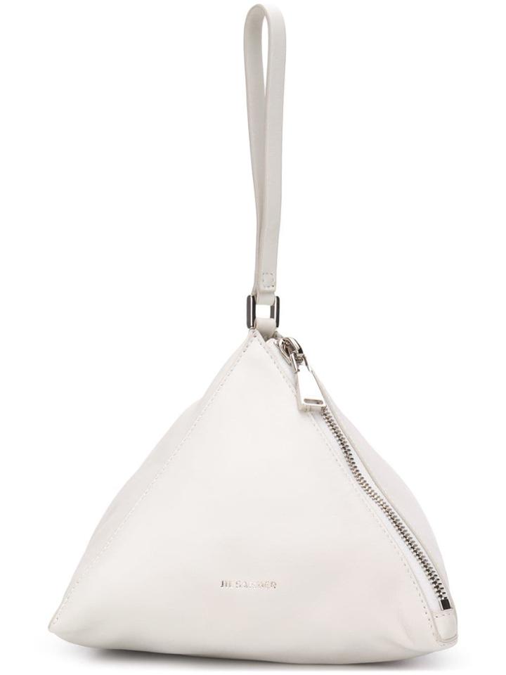 Jil Sander Pyramid Clutch Bag - White