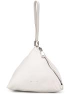 Jil Sander Pyramid Clutch Bag - White