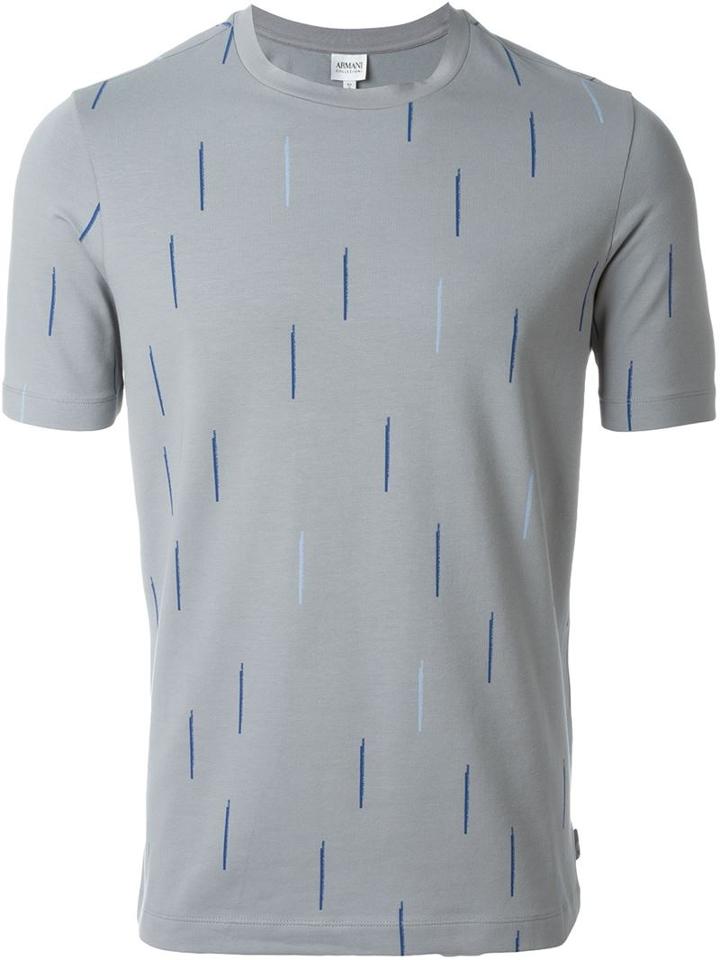 Armani Collezioni Printed Round Neck T-shirt