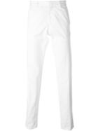 Z Zegna Chino Trousers, Men's, Size: 54, White, Cotton/spandex/elastane
