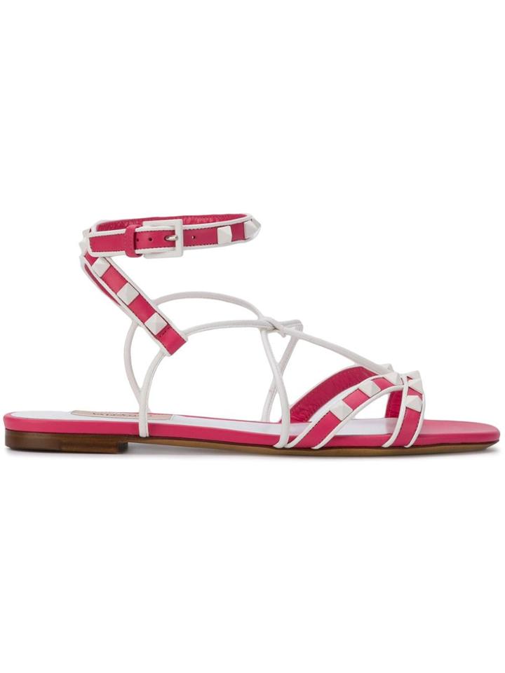 Valentino Valentino Garavani Vltn Free Rockstud Sandals - Pink