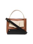 Yuzefi Brown And Black Dinky Leather Shoulder Bag