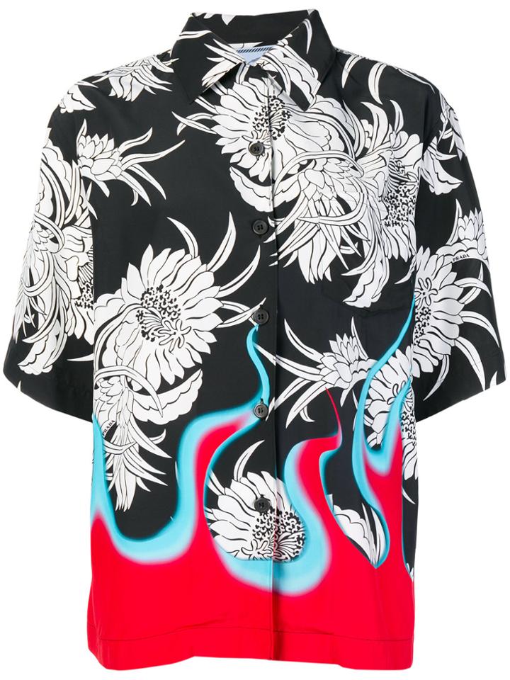 Prada Printed Board Shirt - Black