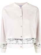 Chanel Pre-owned Long Sleeve Bomber Jacket - Purple