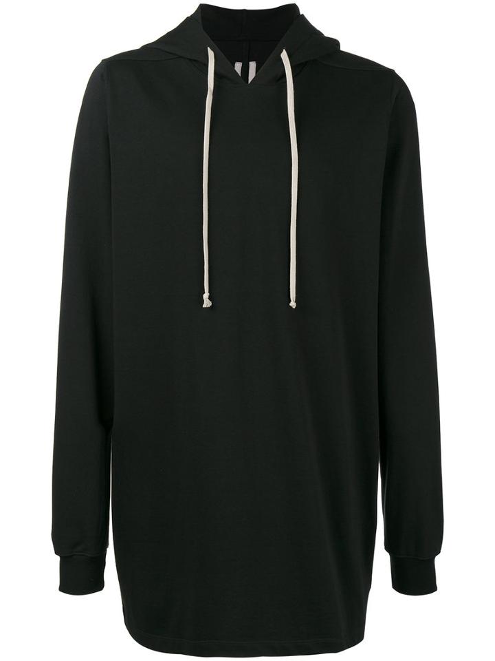 Rick Owens - Long Length Hoodie - Men - Cotton - S, Black, Cotton