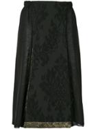 Stefano Mortari Floral Panel Skirt - Black