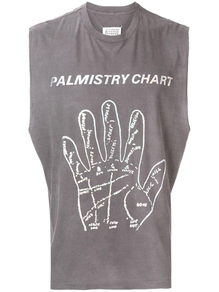 Maison Margiela Palmistry Chart Tank Top - Grey