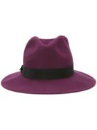 Dsquared2 Hatband Fedora, Women's, Size: Medium, Pink/purple, Cotton/viscose/rabbit Fur Felt