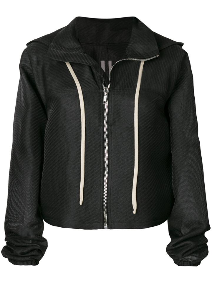 Rick Owens Windbreaker Cropped Jacket - Black