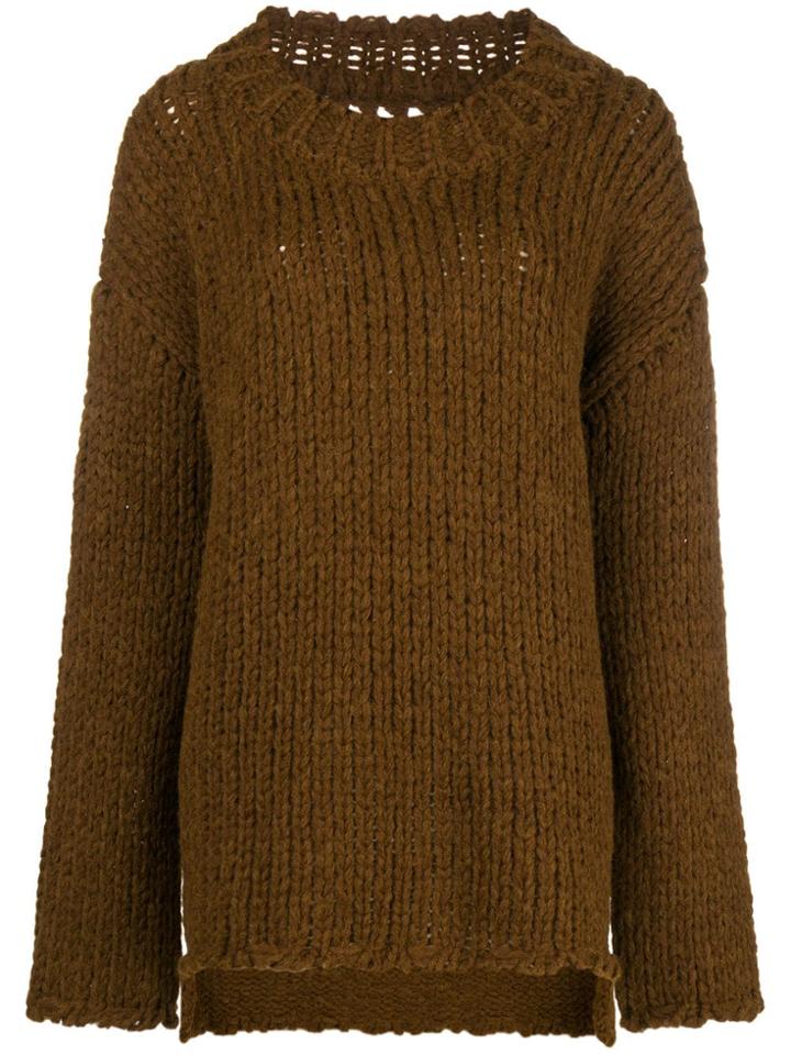 Uma Wang Oversized Knit Sweater - Brown