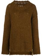 Uma Wang Oversized Knit Sweater - Brown