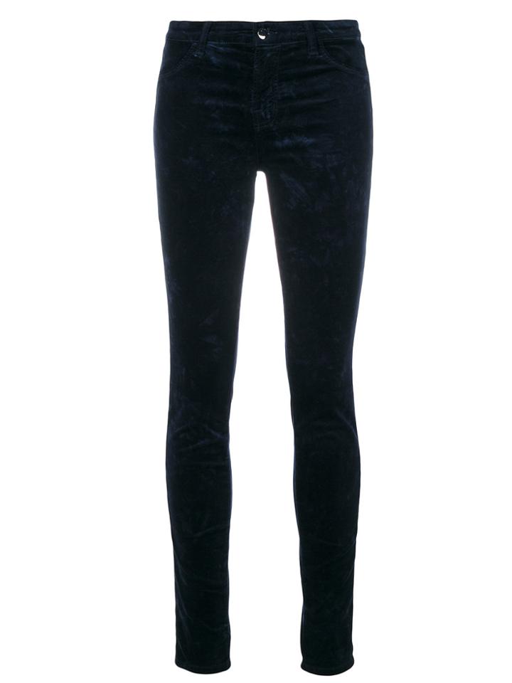 J Brand Crystal Skinny Jeans - Blue