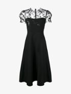 Valentino Sequin Embellished Sheer Dress, Women's, Size: 46, Black, Virgin Wool/silk/polyamide/metallic Fibre
