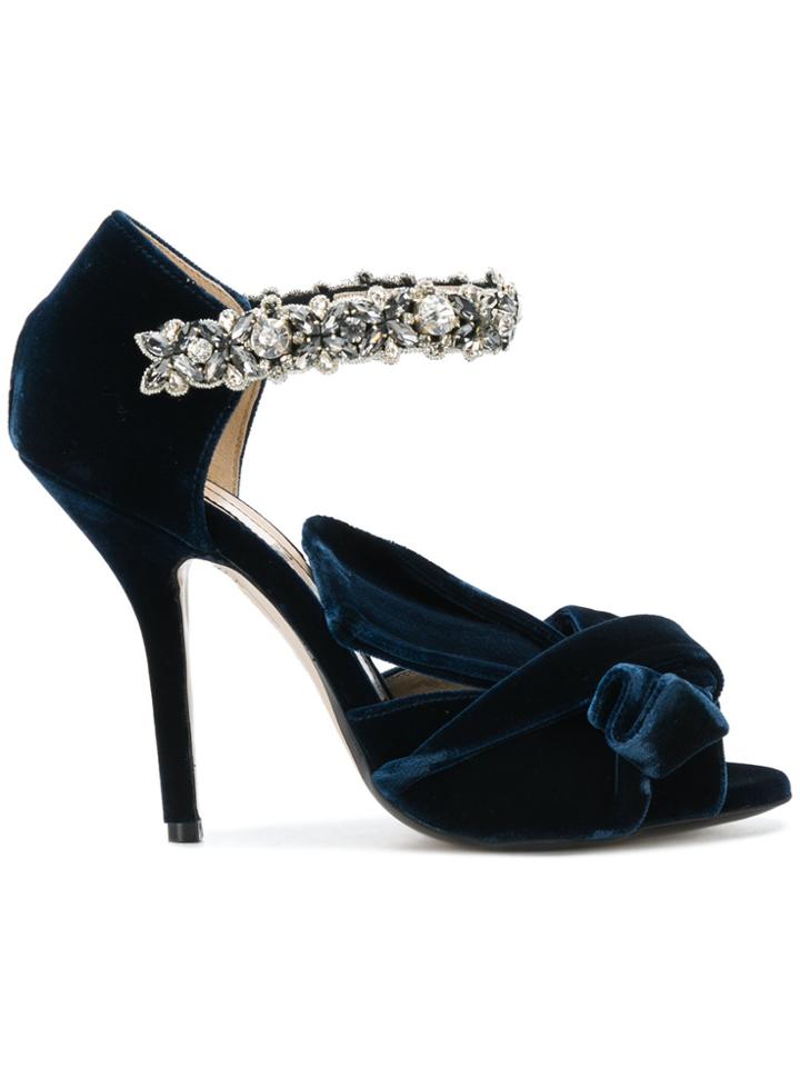 No21 Knotted Bow Embellished Sandals - Blue