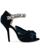 No21 Knotted Bow Embellished Sandals - Blue