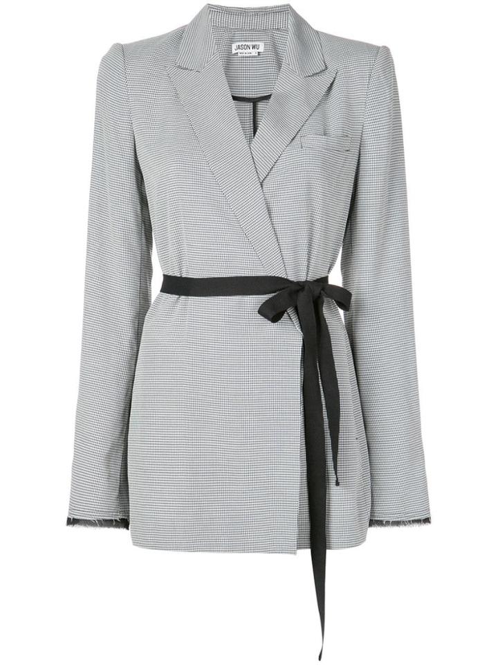 Jason Wu Mini Check Print Blazer - Black