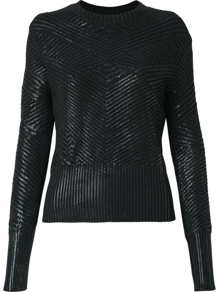 Andrea Bogosian Round Neck Knit Blouse, Women's, Size: P, Black, Polyamide/spandex/elastane/viscose