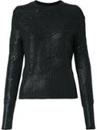 Andrea Bogosian Round Neck Knit Blouse, Women's, Size: P, Black, Polyamide/spandex/elastane/viscose