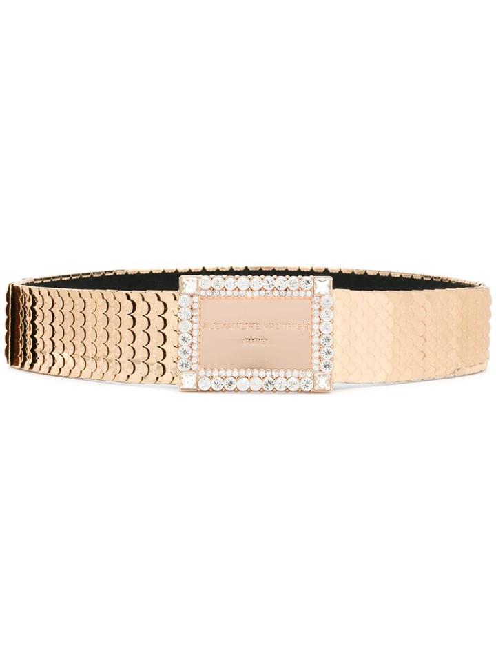 Alexandre Vauthier Scallop Logo Belt - Gold
