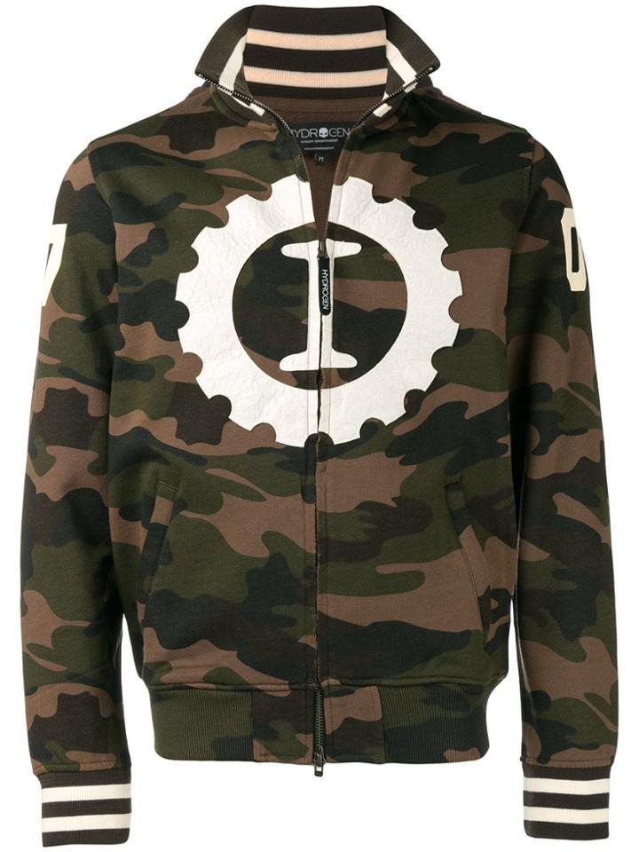 Hydrogen Camouflage Zipped Sweatshirt - Green