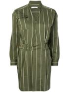 Derek Lam 10 Crosby Striped Utility Dress - Green