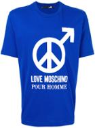 Love Moschino Pour Homme Print T-shirt - Blue