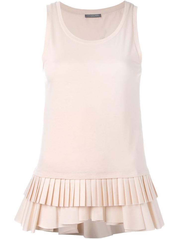 Alexander Mcqueen Pleated Hem Tank Top