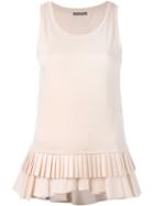 Alexander Mcqueen Pleated Hem Tank Top