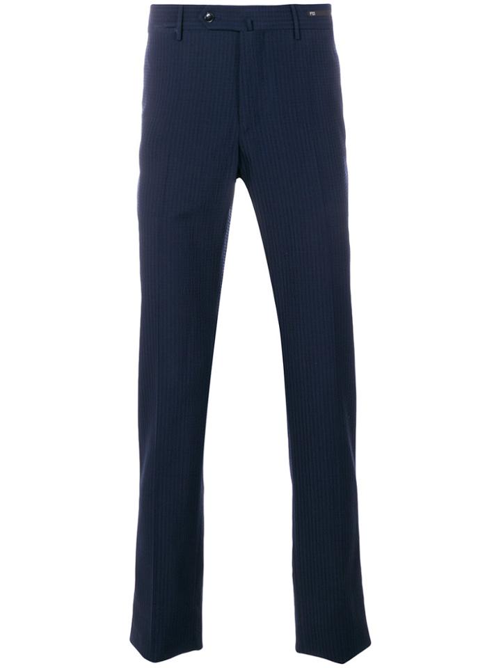 Pt01 Classic Striped Trousers - Blue