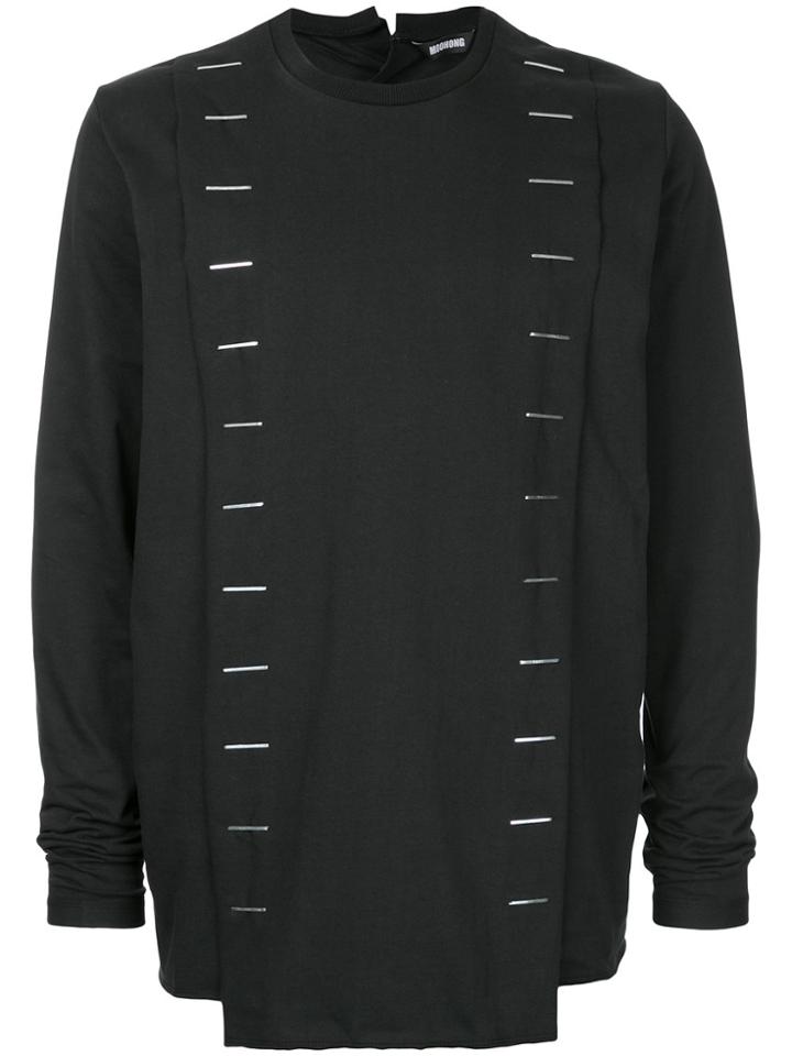 Moohong Stapled Jersey Top - Black
