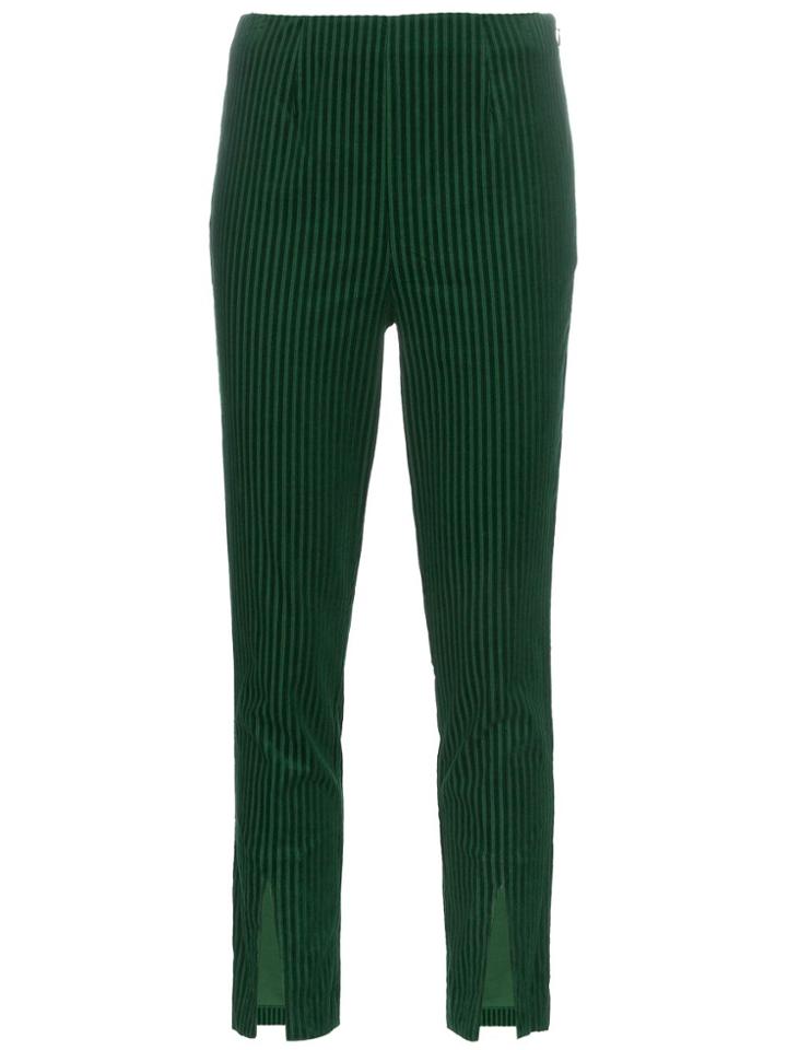 Frame Denim Split Hem Mid-rise Corduroy Trousers - Green