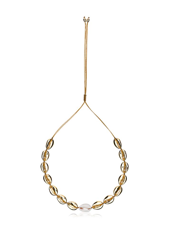 Tohum Gold-plated Large Concha Puka Shell Necklace - Metallic